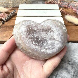 Agate Druzy Heart
